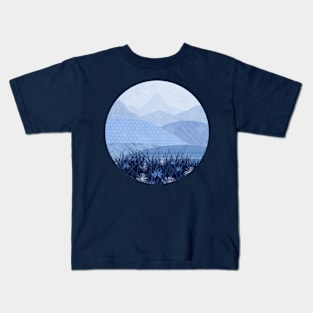 Blue Landscape Kids T-Shirt